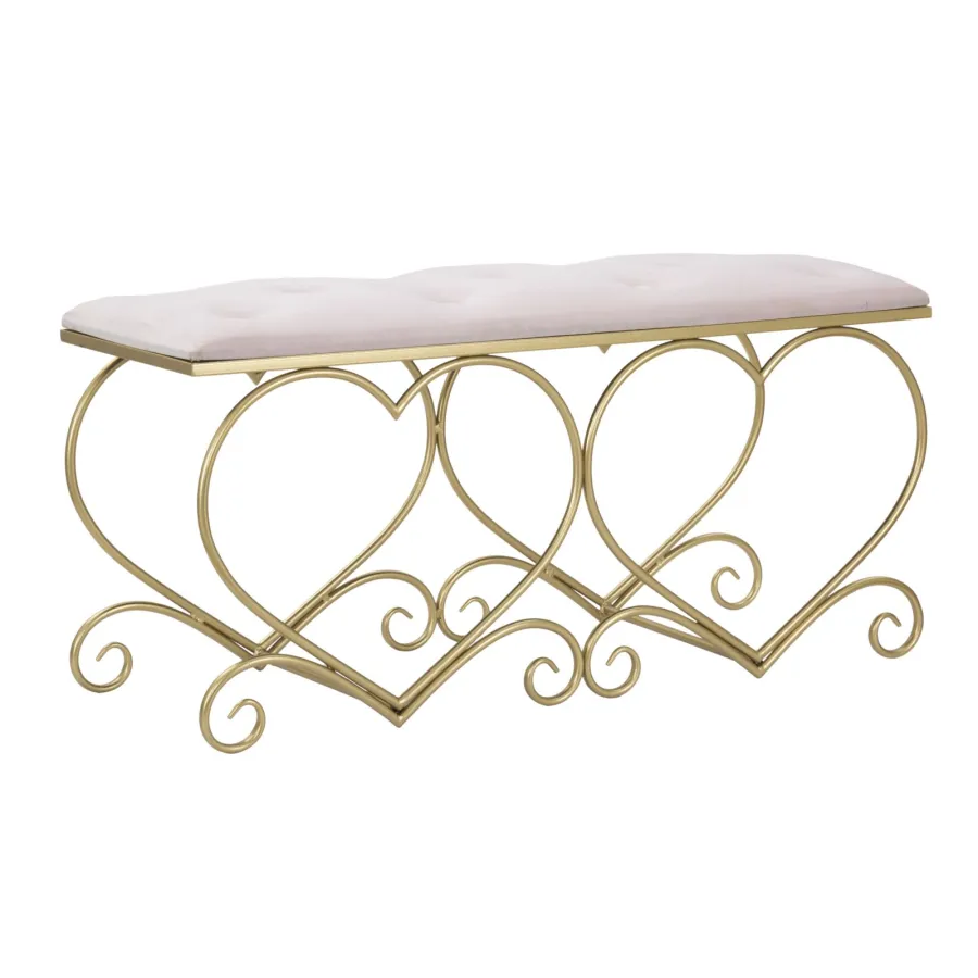 ŁAWKA HEART ROSA 105x37,5x51,5 cm